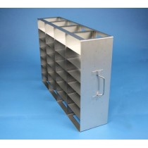 Rack orizzontale acciaio griglia 4x7 (orizz / vert) 28 box per microt/vial 2ml&#44 &#45Dim. 142x565x389mm
