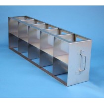 Rack orizzontale acciaio griglia 5x2 (orizz / vert) 10 box per provette tipo Falcon&#44 &#45Dim. 139x685x265mm