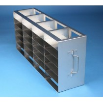 Rack orizzontale acciaio griglia 4x6 (orizz / vert) 24 box per provette PCR da 0.2ml&#44 &#45Dim. 139x549x205mm