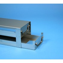 Rack a cassetti acciaio 2 cassetti x 2 box microt/vial 2ml&#45stop sic &#45Dim 140x301x123 (LxPxH)