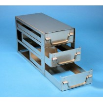 Rack a cassetti acciaio 3 cassetti x 2 box microt/vial 2ml&#45stop sic &#45Dim 140x301x184 (LxPxH)