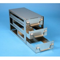 Rack a cassetti acciaio 3 cassetti x 2 box microt/vial 2ml&#45Dim 140x283x173 (LxPxH)