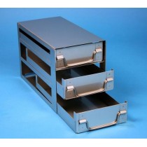 Rack a cassetti acciaio 3 cassetti x 2 box microt/vial 2ml&#45Dim 140x283x173 (LxPxH)