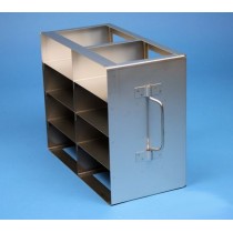 Rack orizzontale acciaio griglia 2x4 (orizz / vert) 8 box per microt/vial 2ml&#44 &#45Dim. 139x278x224mm