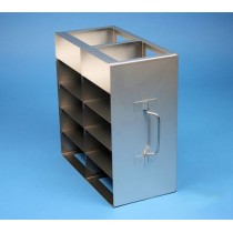 Rack orizzontale acciaio griglia 2x5 (orizz / vert) 10 box per microt/vial 2ml&#44 &#45Dim. 139x278x279mm