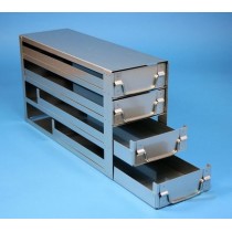 Rack a cassetti acciaio 4 cassetti x 3 box microt/vial 2ml&#45Dim 140x434x245 (LxPxH)