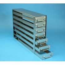 Rack a cassetti acciaio 7 cassetti x 4 box microt/vial 2ml&#45Dim 140x549x403 (LxPxH)