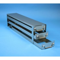 Rack a cassetti acciaio 3 cassetti x 5 box microt/vial 2ml&#45Dim 140x682x173 (LxPxH)