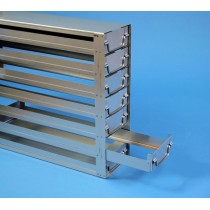 Rack a cassetti acciaio 7 cassetti x 5 box microt/vial 2ml&#45stop sic &#45Dim 140x700x428 (LxPxH)