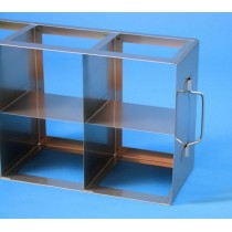 Rack orizzontale acciaio griglia 5x2 (orizz / vert) 10 box per vial 5ml&#44 &#45Dim. 139x685x202mm