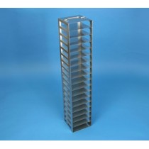 Rack a colonna acciaio inox &#45 18 posti box per microtubi da 0.5ml. Dim. 138x138x717