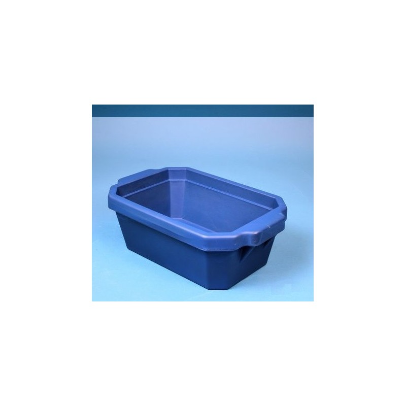 Contenitore ghiaccio PVC da 4 litri. Temp. &#45196&#176C a &#4393&#176C. Senza coperchio. Dim. 355x225x125mm. Blu