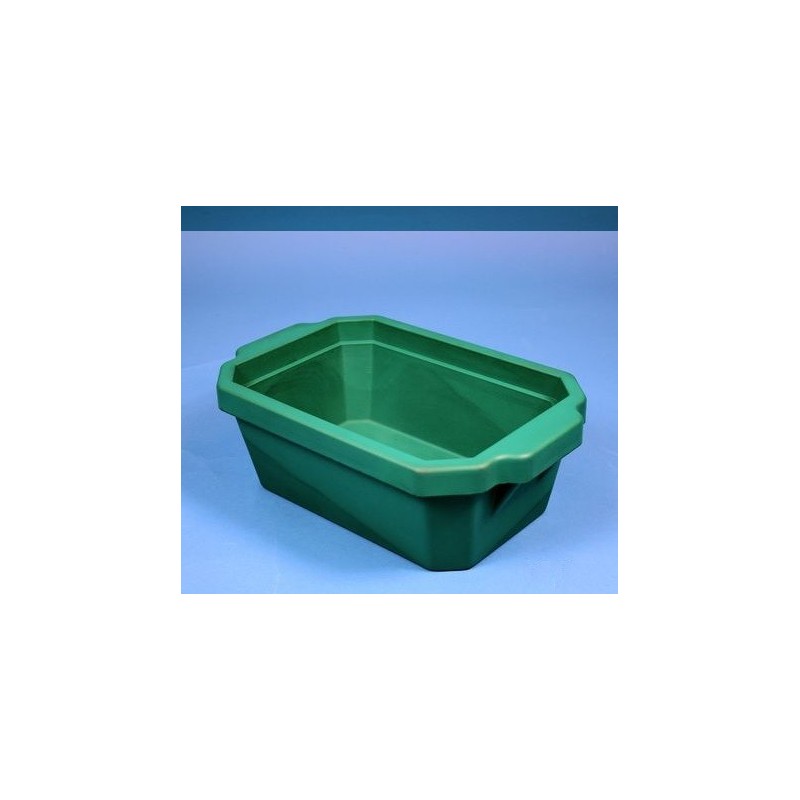 Contenitore ghiaccio PVC da 4 litri. Temp. &#45196&#176C a &#4393&#176C. Senza coperchio. Dim. 355x225x125mm. Verde