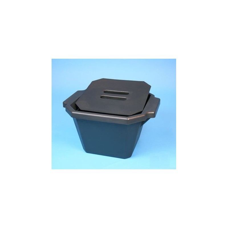 Contenitore ghiaccio PVC da 4.5 litri. Temp. &#45196&#176C a &#4393&#176C. Con coperchio. Dim. 343x285x187mm. Nero