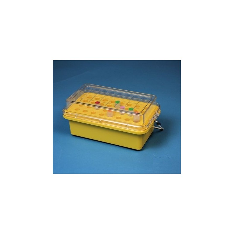 Rack Isotherm &#4520&#176C 32 posti vial da 0.5 a 2ml. (con adatt.) In PC. &#60&#4515&#176C / 1h. Giallo