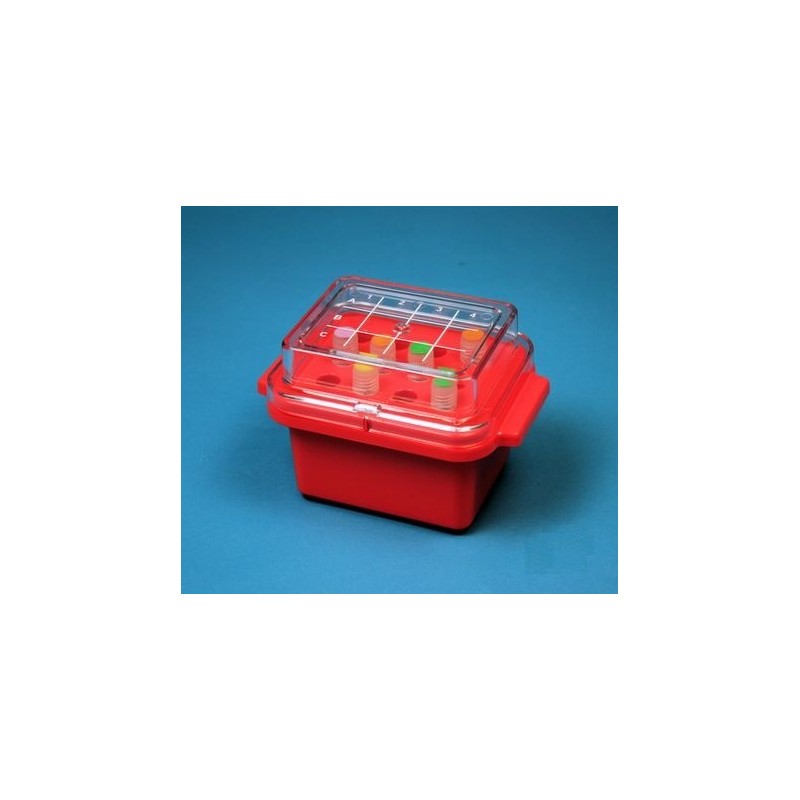 Rack Isotherm &#450&#176C 12 posti vial da 0.5 a 2ml. (con adatt.) In PC. &#601&#176C / 3.5h. Rosso