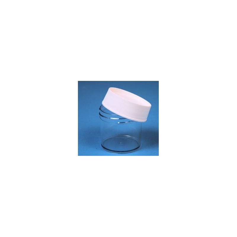 Contenitore tappo a vite in PC da 125ml. Da &#43121&#176C a &#4590&#176C. Dim. H74 x70 diam.