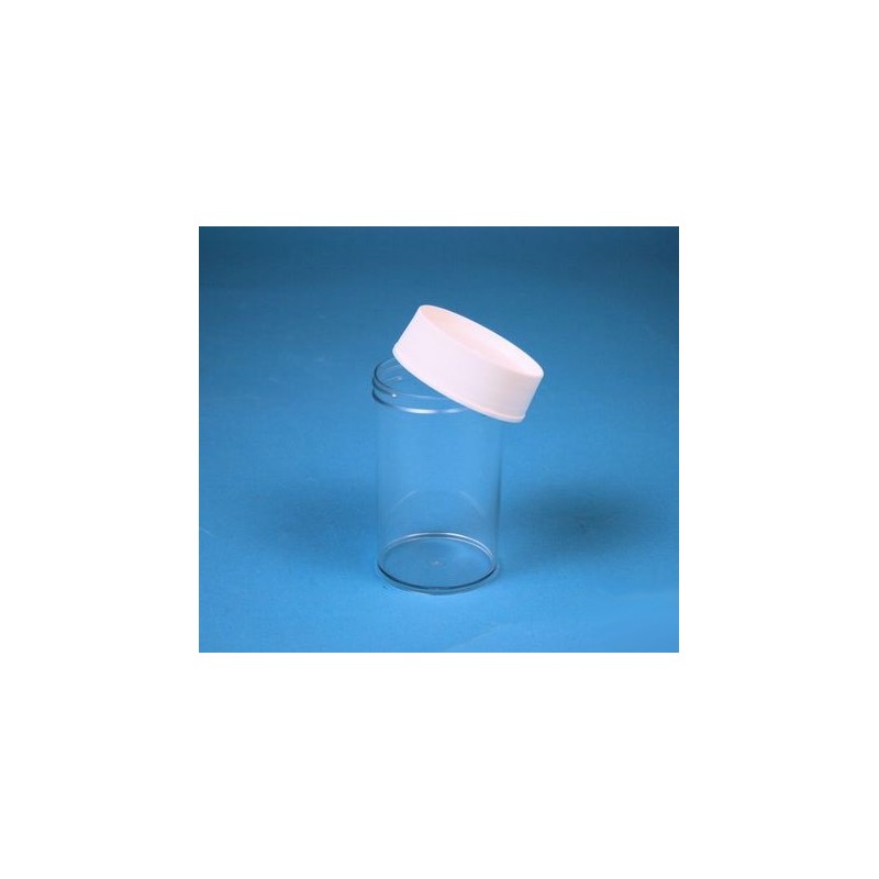 Contenitore tappo a vite in PC da 250ml. Da &#43121&#176C a &#4590&#176C. Dim. H119 x70 diam.