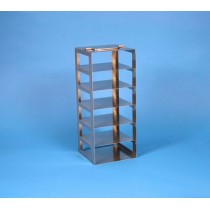 Rack a colonna acciaio &#45 6 posti box per microt/vial 2ml. Dim. 141x141x336