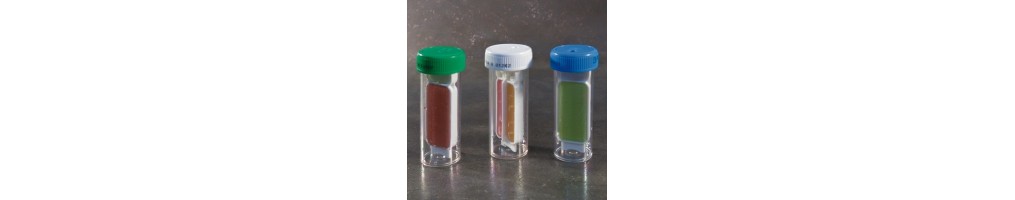 Slides for bacterial count of the urine